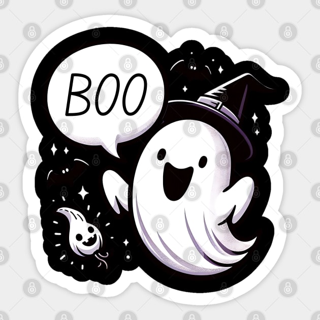 Ghost of surprise boo For Halloween Sticker by Creatifly Graphic Tees